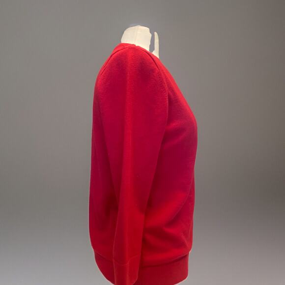Beautiful Calvin Klein Size XL Red Pearl Neck 3/4 Sleeve Flat Knit Sweater - Picture 4 of 7